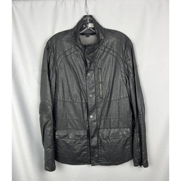 John Varvatos Other - John Varvatos Snap Front Motocross Linen Jacket Black Size 50 EU, 40 US